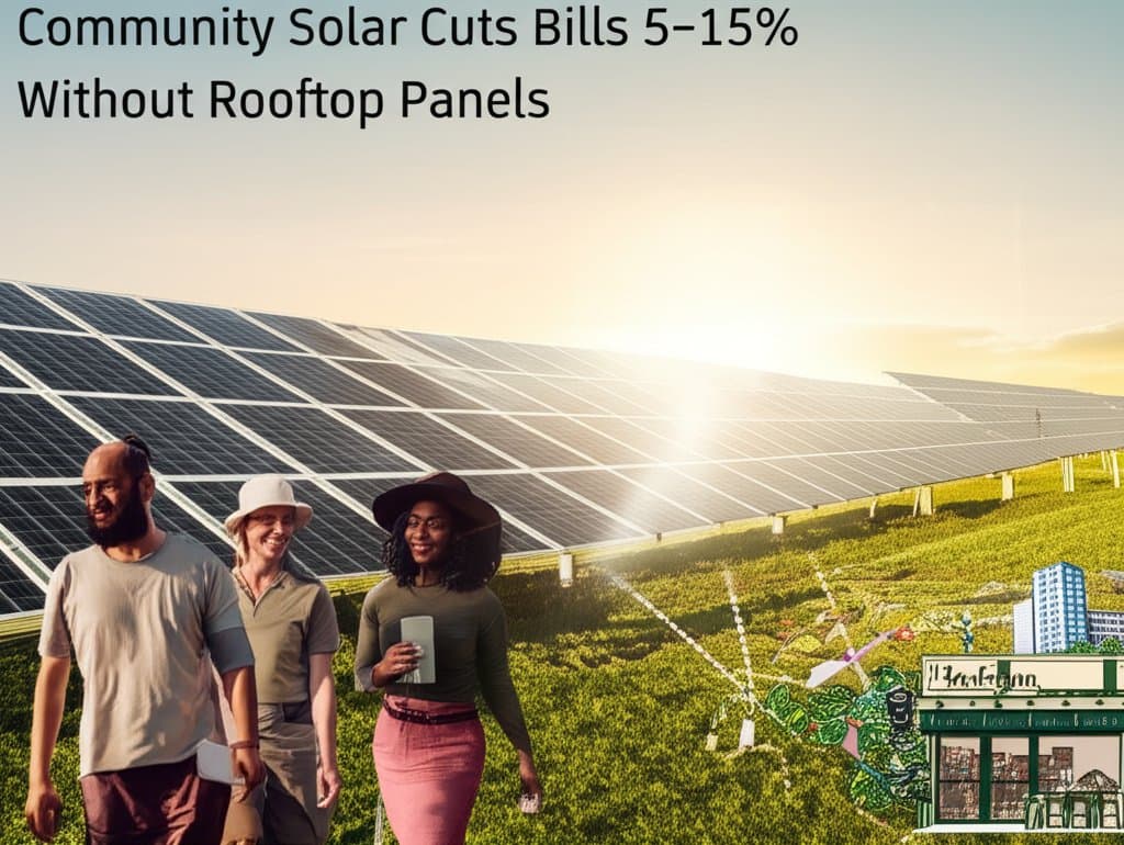 Community Solar Cuts Bills 5-15% Without Rooftop Panels