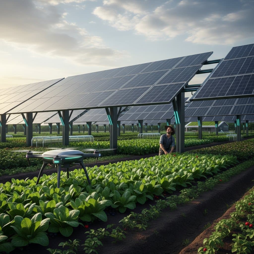 Agrivoltaics: Dual Income from Crops and Solar Power