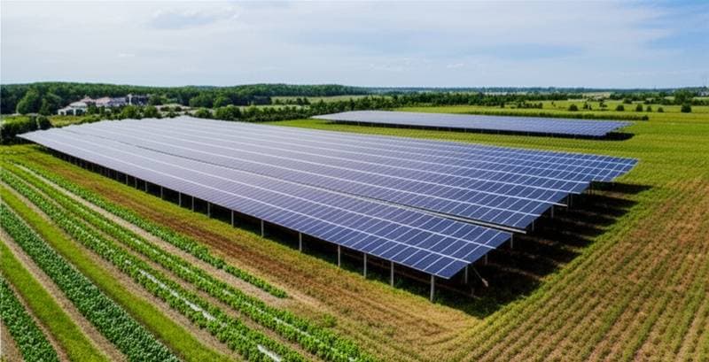 Featured image for Agrivoltaics Lets Farms Grow Crops Under Solar Panels