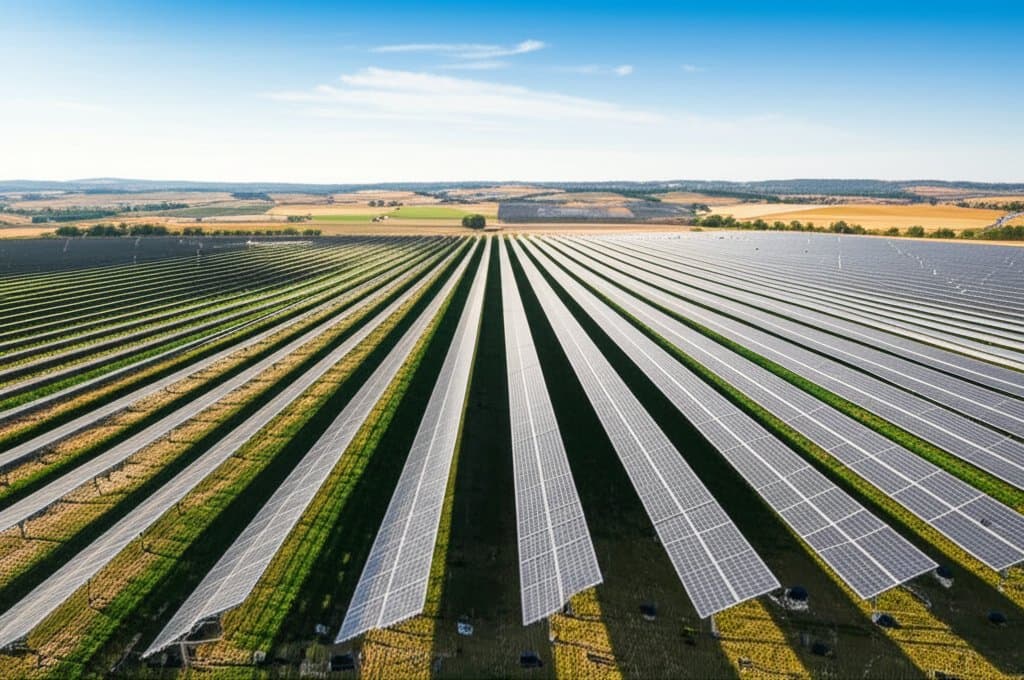 Featured image for Agrivoltaics Doubles Farm Income While Growing Crops