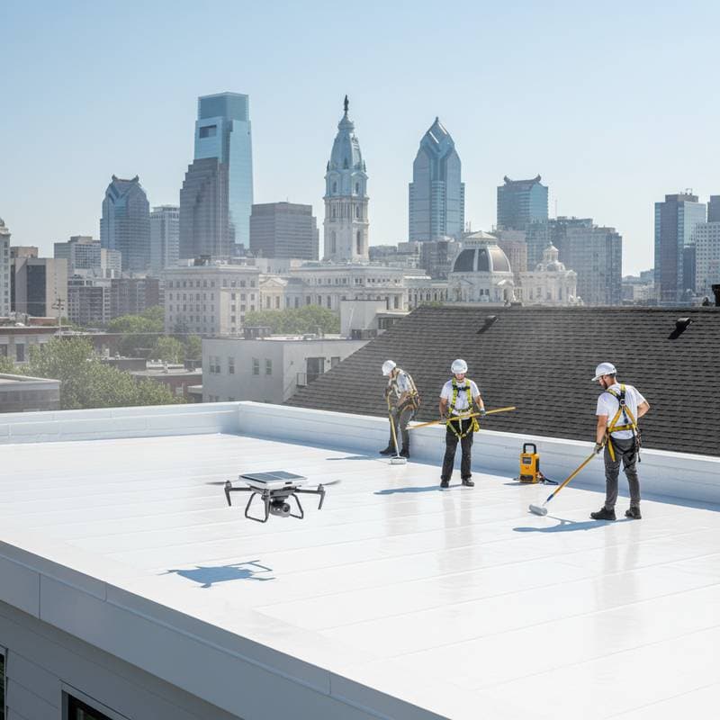 Image for Cool Roof Coatings Cut AC Costs 30% in Philadelphia