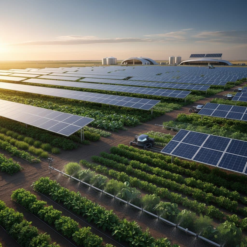 Featured image for Solar Farms Now Grow Crops and Power Together