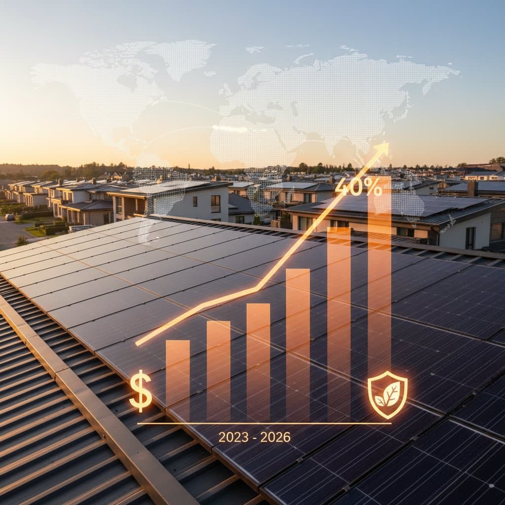 Image for Tariffs Push Solar Panel Prices Up 40% by 2026