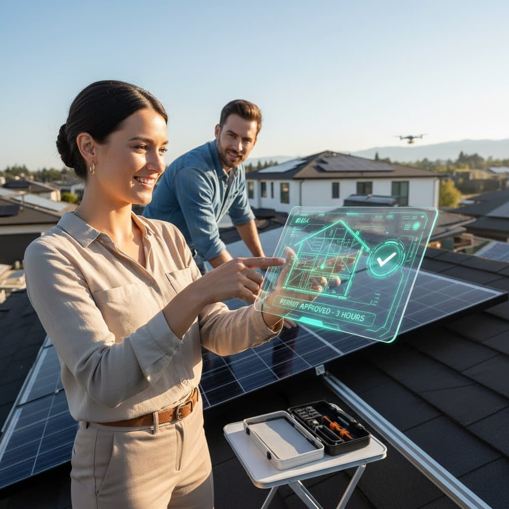Image for Fast-Track Apps Cut Solar Permit Waits to Hours