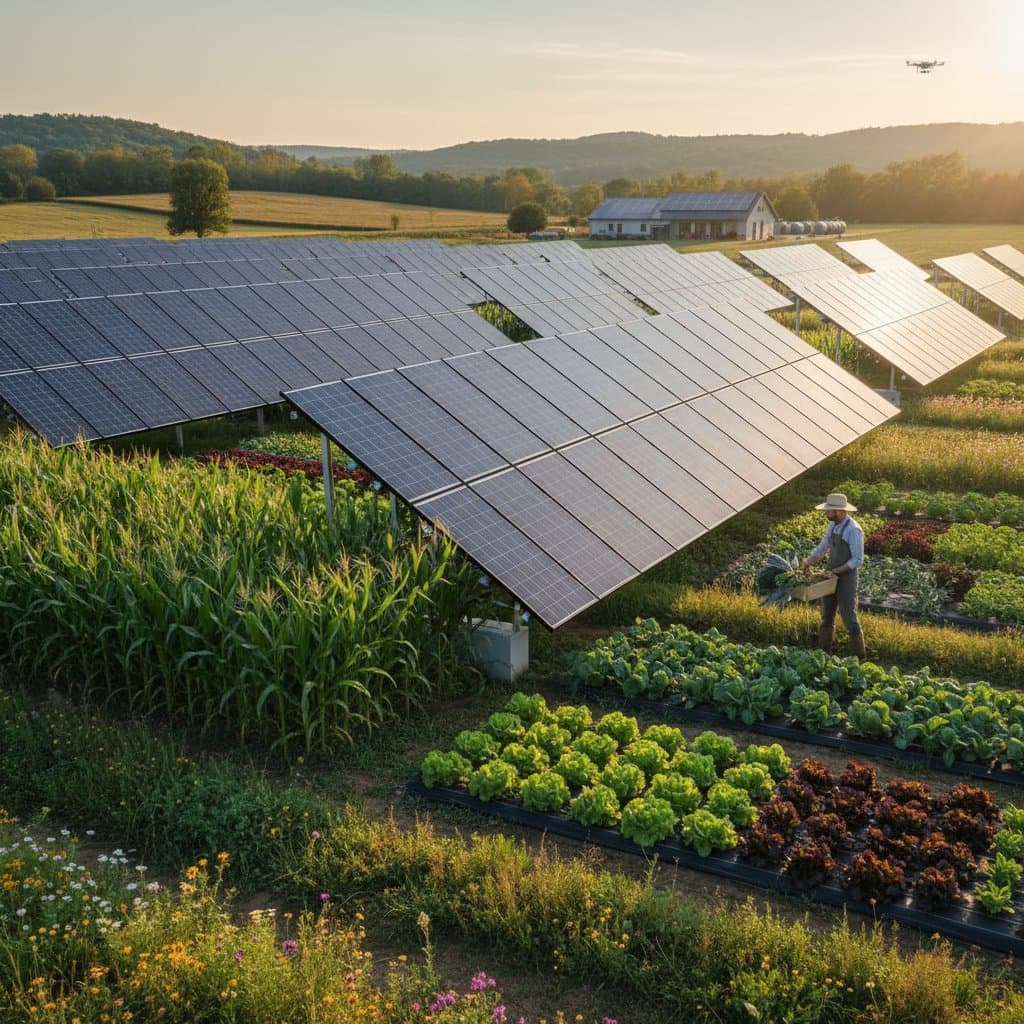 Featured image for Agrivoltaics: Growing Crops Under Solar Panels in 2025
