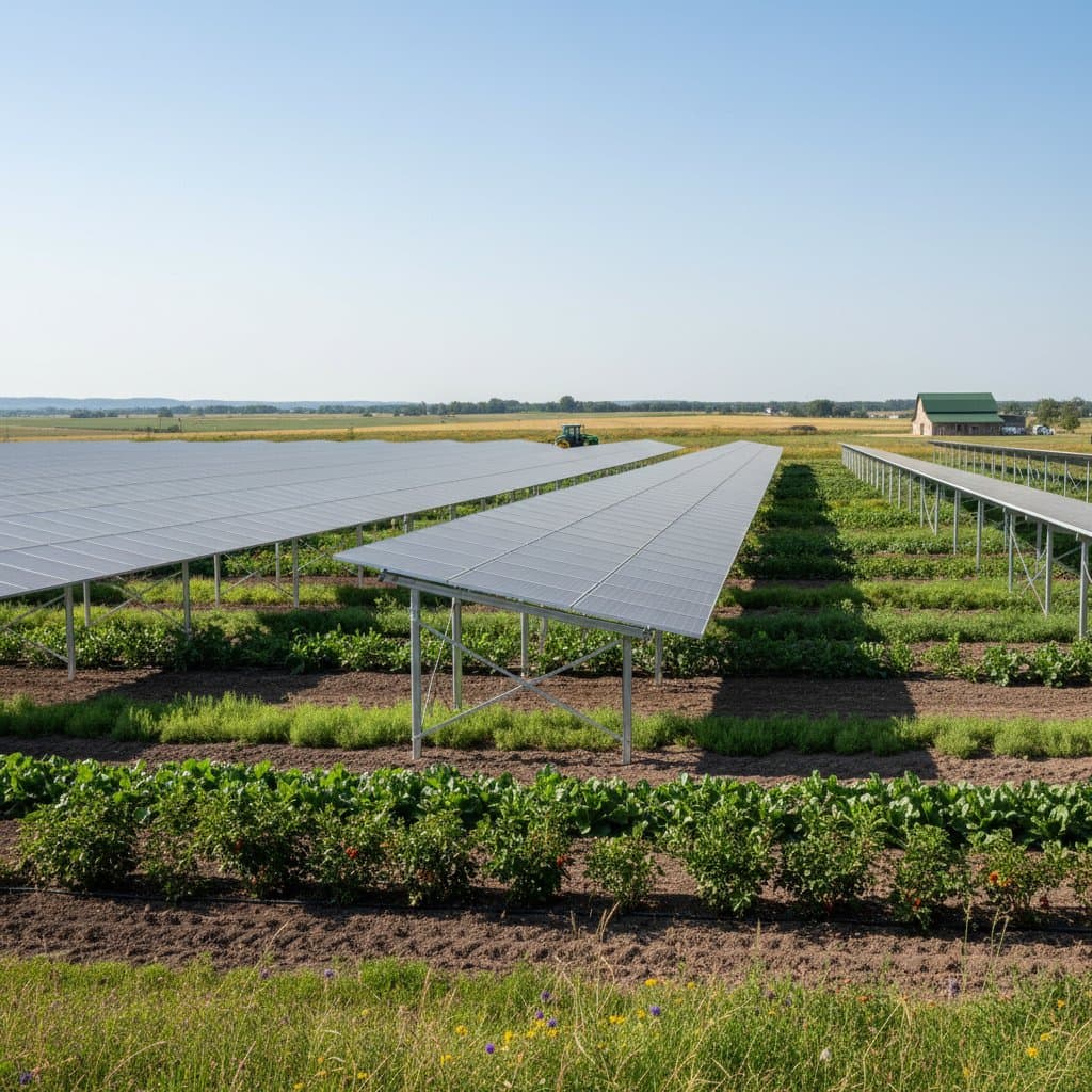 Featured image for Agrivoltaics Lets Farms Grow Crops Under Solar Panels