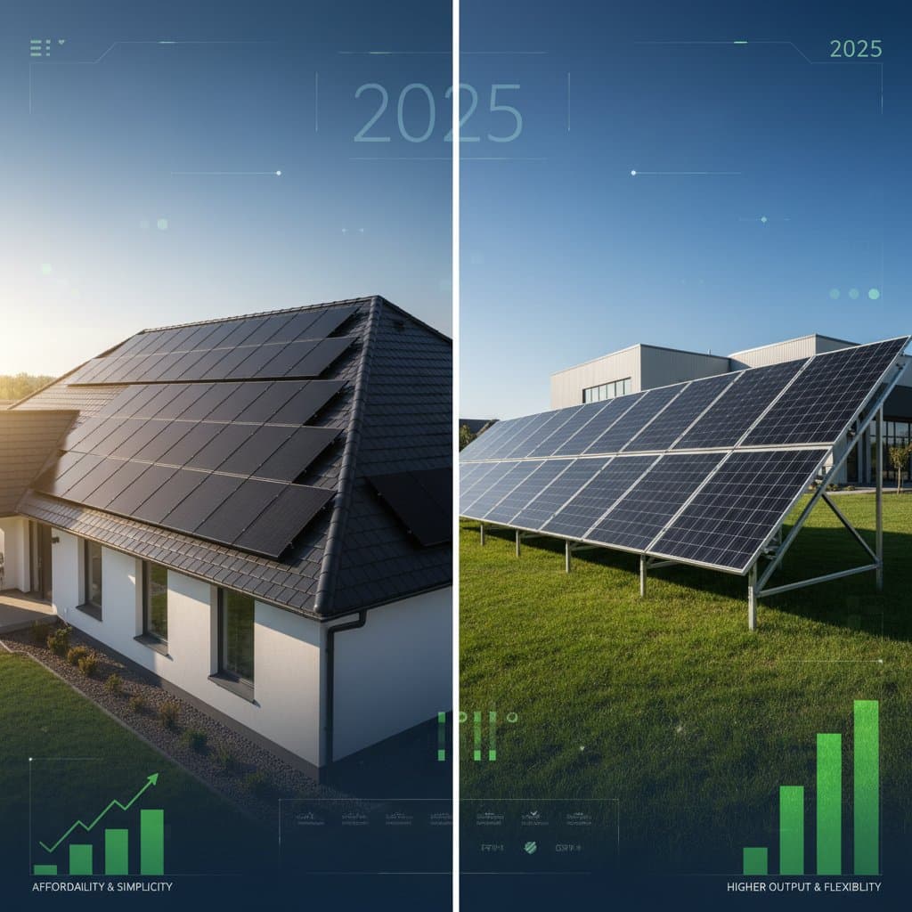Featured image for Ground vs Rooftop Solar: Which Costs Less in 2025?