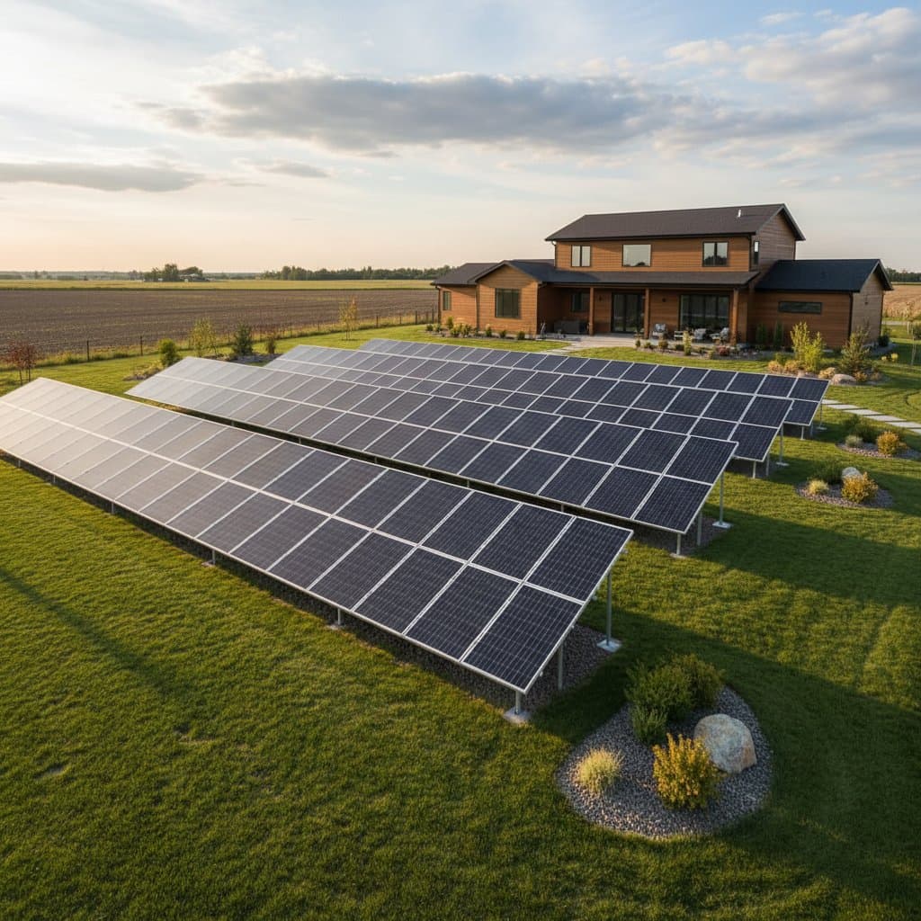 Featured image for Why Ground-Mount Solar Outperforms Rooftop Systems